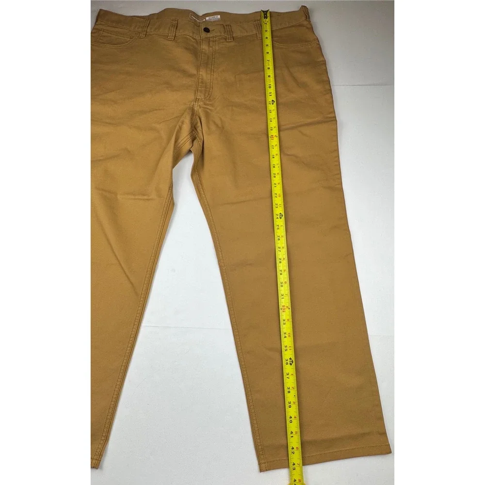 Carhartt Rugged Flex Pants 46x30 Canvas Workwear Relaxed Fit BN2517-M Brown Tan